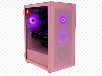 Pink Panther Gaming Computer, B550M K, AMD Ryzen 5 5000 3.6GHz (6 Cores), 16GB RAM/1.86TB, AMD Radeon RX 6600