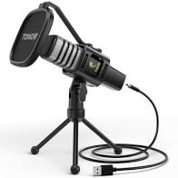 USB Microphone, TONOR Condenser Computer PC Mic with Tripod Stand, Pop Filter